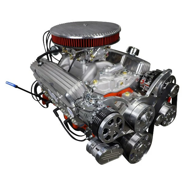GM Small Block Compatible 383 c.i. Low Profile Engine - 436 Horsepower - Deluxe Dressed with Polished Pulley Kit - Carbureted - Image 3