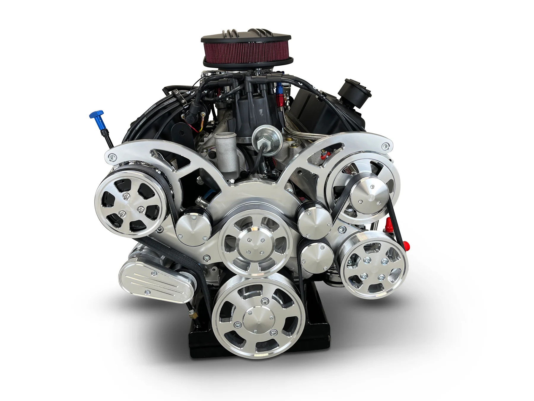 Ford Small Block Compatible 302 c.i. Engine and TKX Manual Transmission - 370 Horsepower - Standard Edition Builder Series with Polished Pulley Kit - Carbureted - Image 3