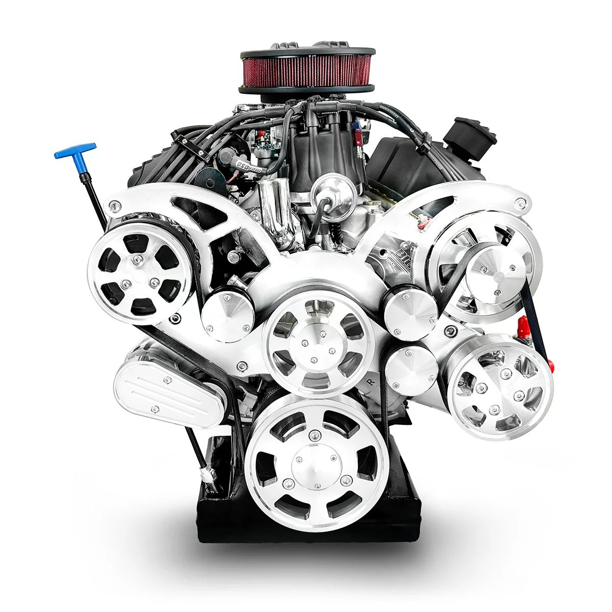 Ford Small Block Compatible 347 c.i. Engine and 4R70W Automatic Transmission - 415 Horsepower - Standard Edition Builder Series with Polished Pulley Kit - Carbureted - Image 3