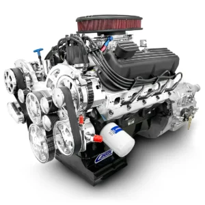 Ford Small Block Compatible 347 c.i. Engine and 4R70W Automatic Transmission - 415 Horsepower - Standard Edition Builder Series with Polished Pulley Kit - Carbureted