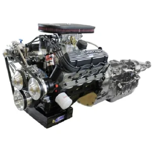 Ford Small Block Compatible 347 c.i. Engine and 4R70W Automatic Transmission - 415 Horsepower - Mustang Edition Builder Series with Black Pulley Kit - Carbureted