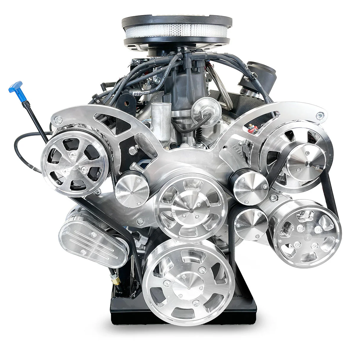 Ford Small Block Compatible 347 c.i. Engine and TKX Manual Transmission - 415 Horsepower - Mustang Edition Builder Series with Polished Pulley Kit - Carbureted - Image 3