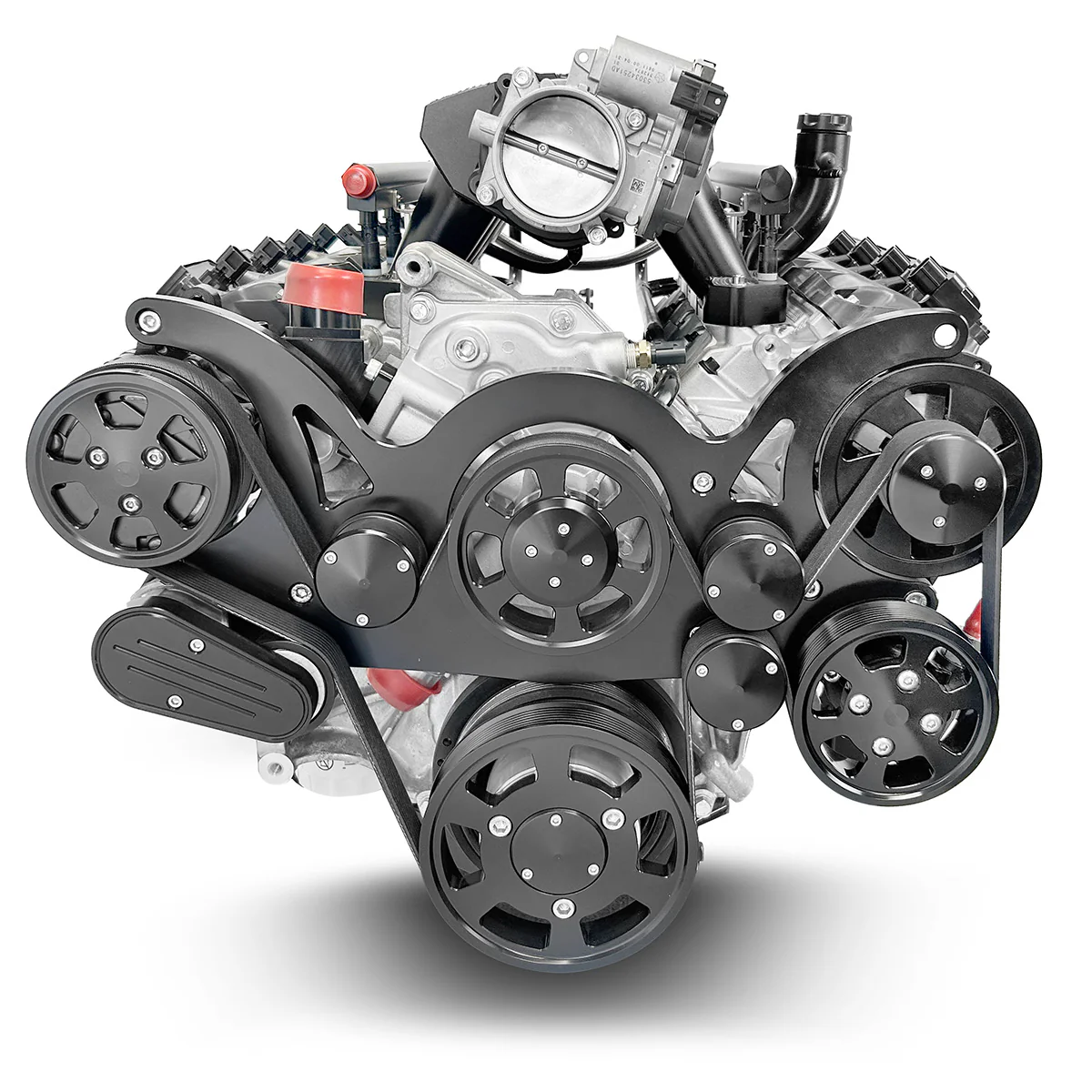 Chrysler Hemi Compatible 426 c.i. Engine and T56 Manual Transmission - 610 HP - Standard Edition Builder Series with Black Pulley Kit - Fuel Injected - Image 3