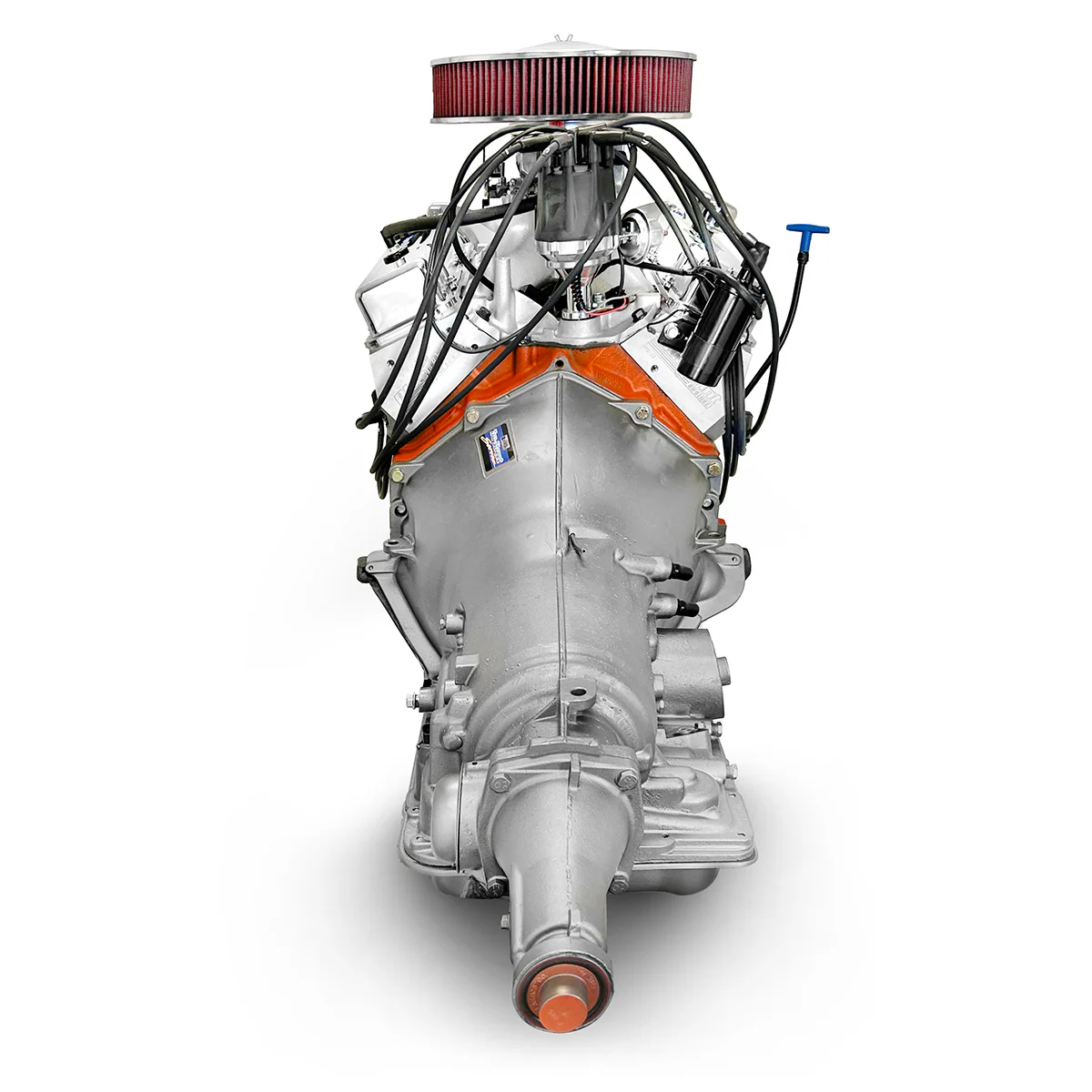 GM Small Block Compatible 454 c.i. Engine and 700R4 Automatic Transmission - 563 Horsepower - Standard Edition Builder Series with Polished Pulley Kit - Carbureted - Image 3