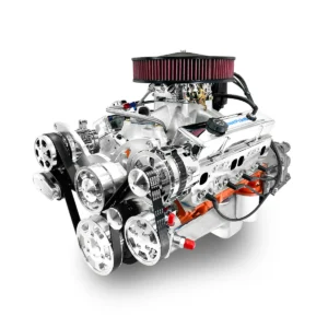GM Small Block Compatible 454 c.i. Engine and 700R4 Automatic Transmission - 563 Horsepower - Standard Edition Builder Series with Polished Pulley Kit - Carbureted