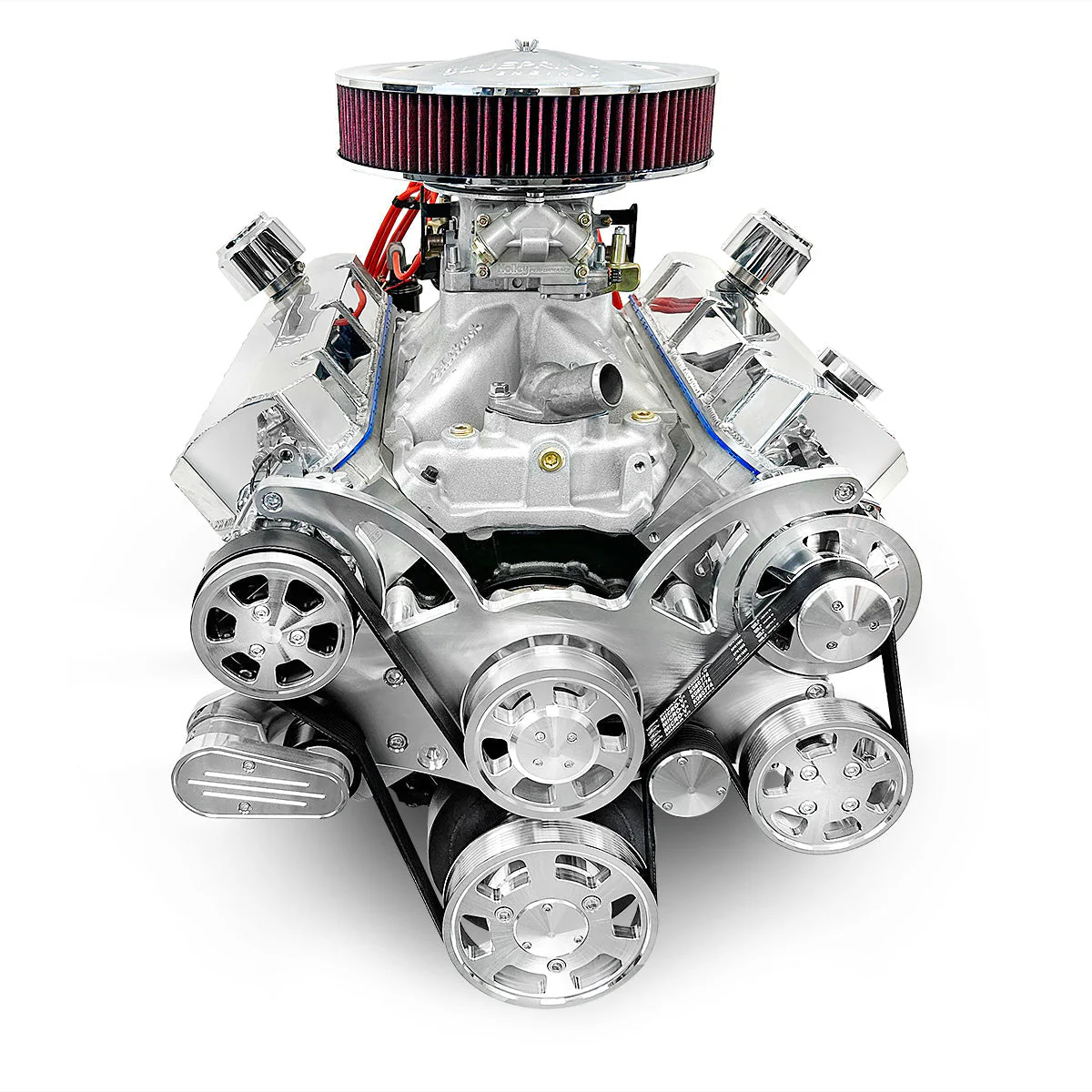 GM Big Block Compatible 598 c.i. Engine and 4L80E Automatic Transmission - 741 Horsepower - Standard Edition Builder Series with Polished Pulley Kit - Carbureted - Image 3