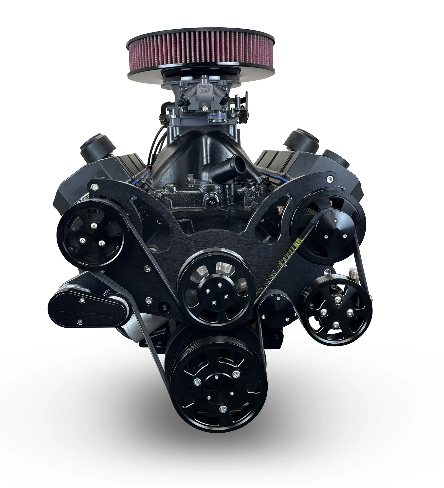 GM Big Block Compatible 632 c.i. ProSeries Engine and 4L80E Automatic Transmission - 815 Horsepower - Blackout Reaper Edition Builder Series with Black Pulley Kit - Carbureted - Image 3