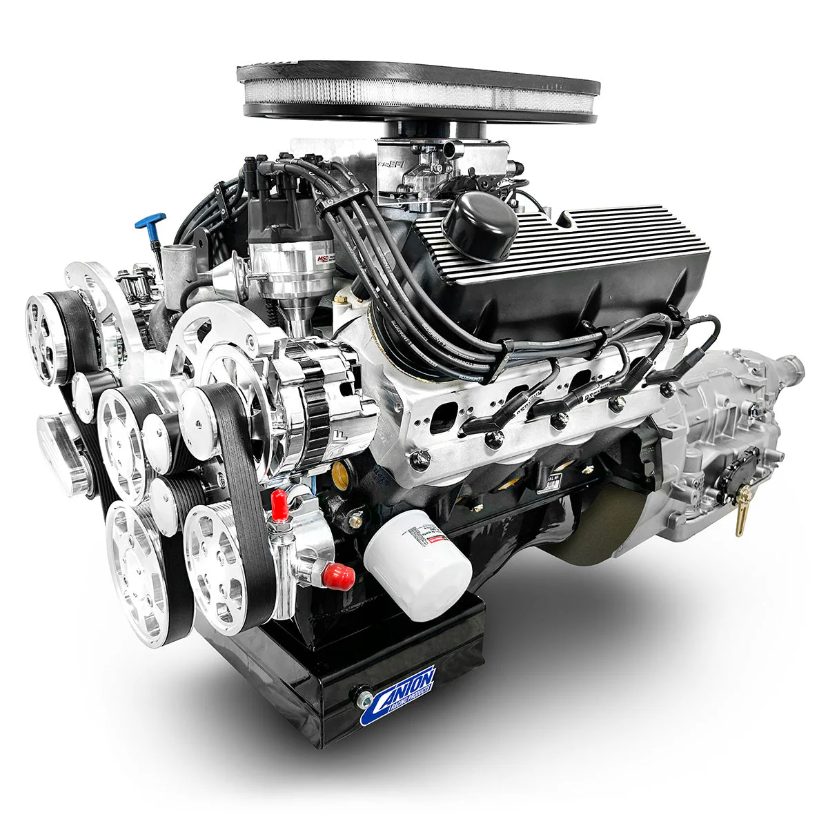 Ford Small Block Compatible 427 c.i. Engine and 4R70W Automatic Transmission - 541 Horsepower - Cobra Edition Builder Series with Polished Pulley Kit - Fuel Injected