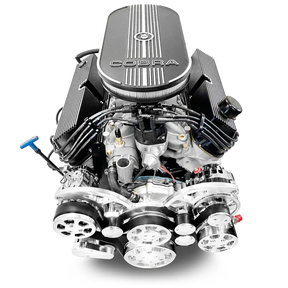 Ford Small Block Compatible 427 c.i. Engine and TKX Manual Transmission - 541 Horsepower - Cobra Edition Builder Series with Polished Pulley Kit - Fuel Injected - Image 3