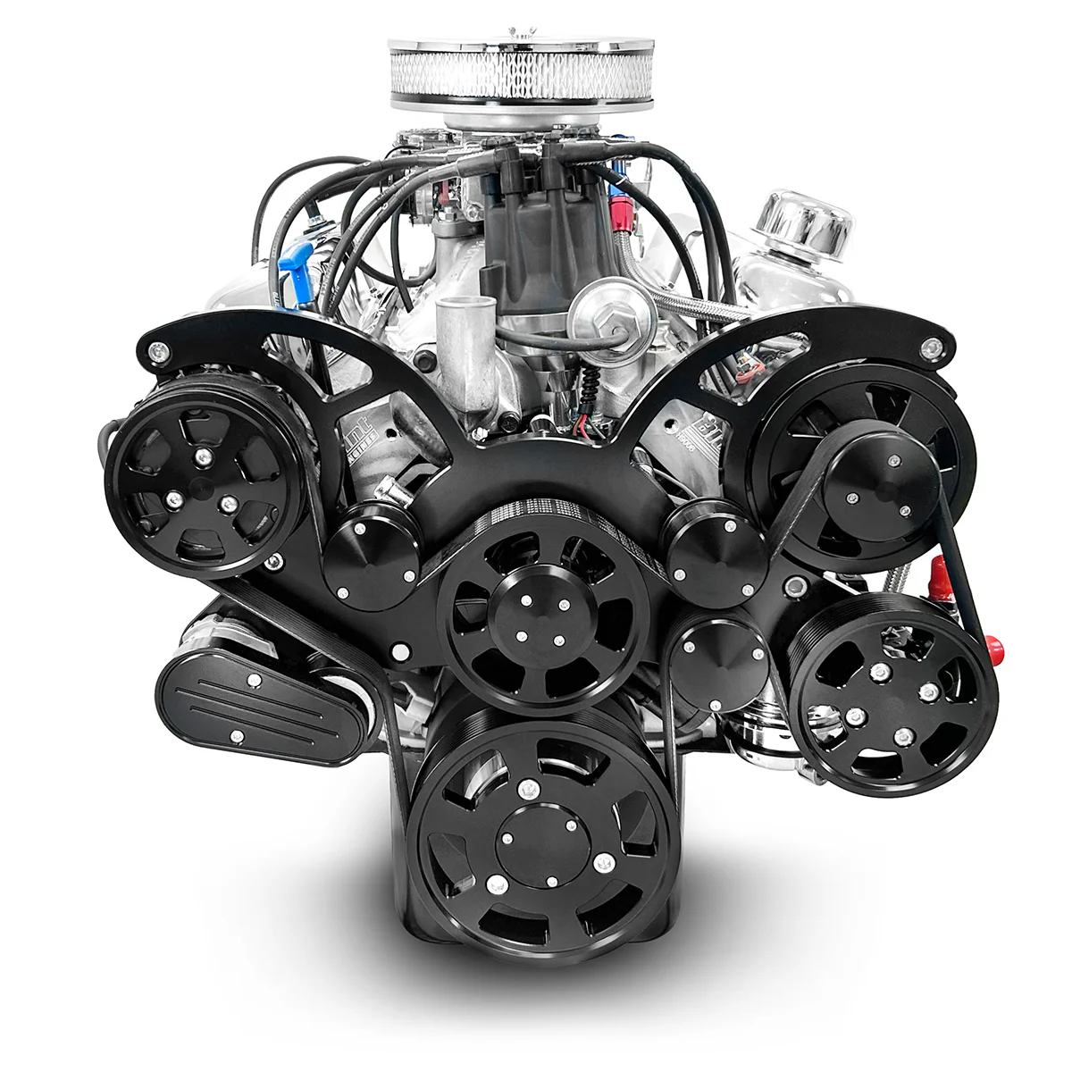 Ford Small Block Compatible 302 c.i. Engine - 361 Horsepower - Deluxe Dressed with Black Pulley Kit - Carbureted - Image 3