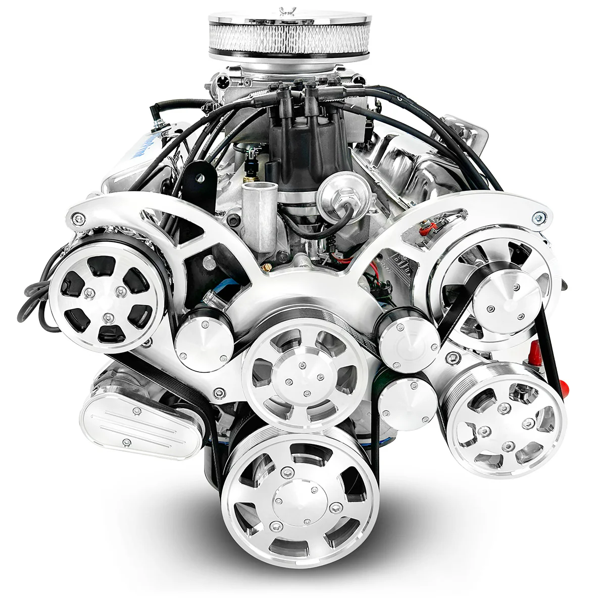 Ford Small Block Compatible 302 c.i. Engine - 361 Horsepower - Deluxe Dressed with Polished Pulley Kit - Rear Sump - Fuel Injected - Image 3