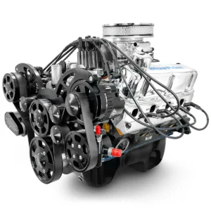 Ford Small Block Compatible 302 c.i. Engine - 361 Horsepower - Deluxe Dressed with Black Pulley Kit - Rear Sump - Fuel Injected