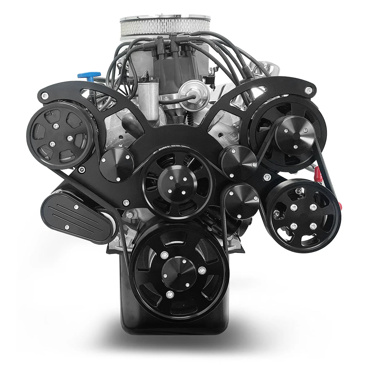 Ford Small Block Compatible 347 c.i. Engine - 415 Horsepower - Deluxe Dressed with Black Pulley Kit - Fuel Injected - Image 3