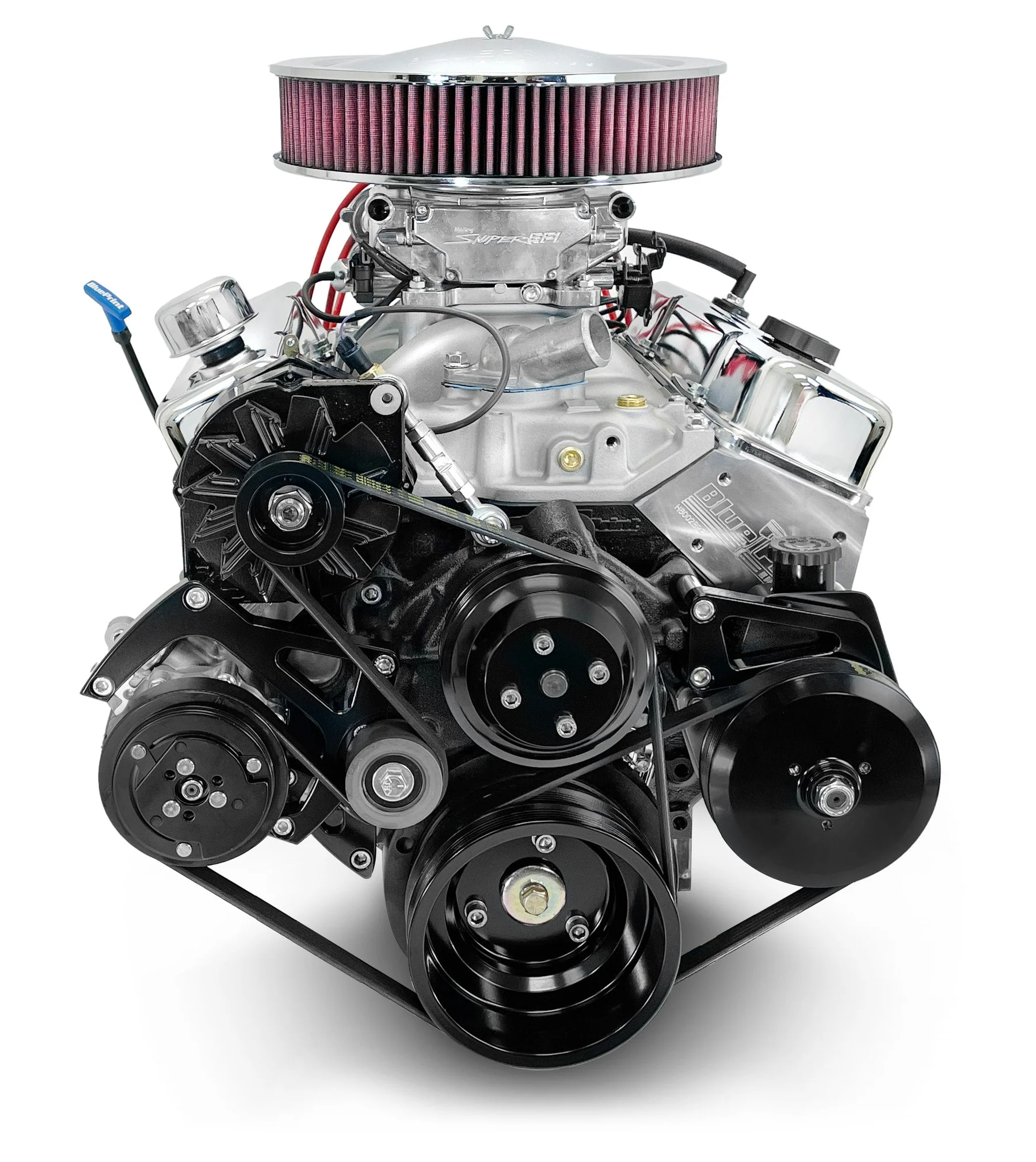 GM Small Block Compatible 350 c.i. Engine - 390 Horsepower - Deluxe Dressed with Black Pulley Kit - Fuel Injected - Image 3