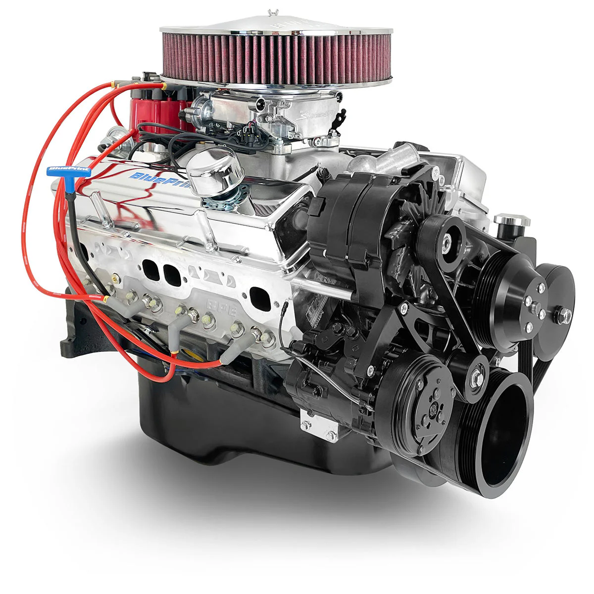 GM Small Block Compatible 383 c.i. Engine - 436 Horsepower - Deluxe Dressed with Black Pulley Kit - Fuel Injected - Image 3