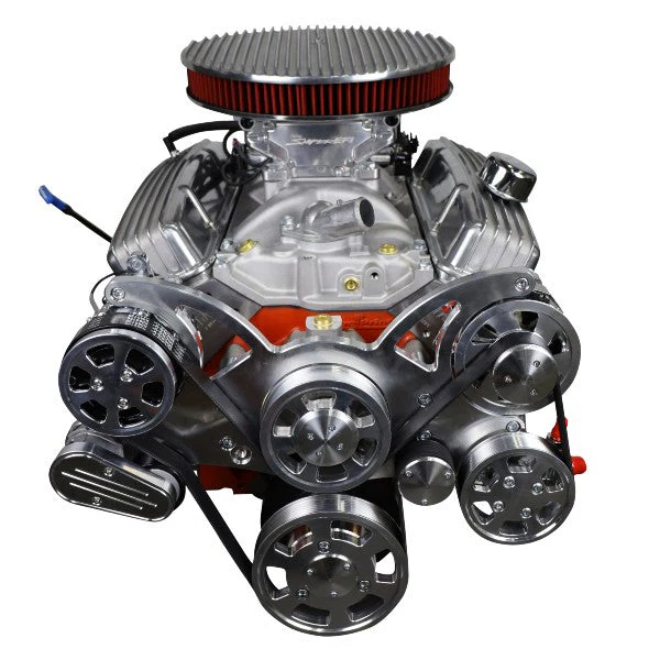 GM Small Block Compatible 327 c.i. Engine - 350 Horsepower - Deluxe Dressed with Polished Pulley Kit - Fuel Injected - Image 3