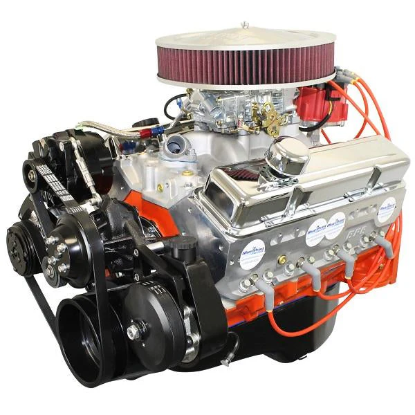 GM Small Block Compatible 400 c.i. Engine - 500 Horsepower - Deluxe Dressed with Black Pulley Kit - Fuel Injected