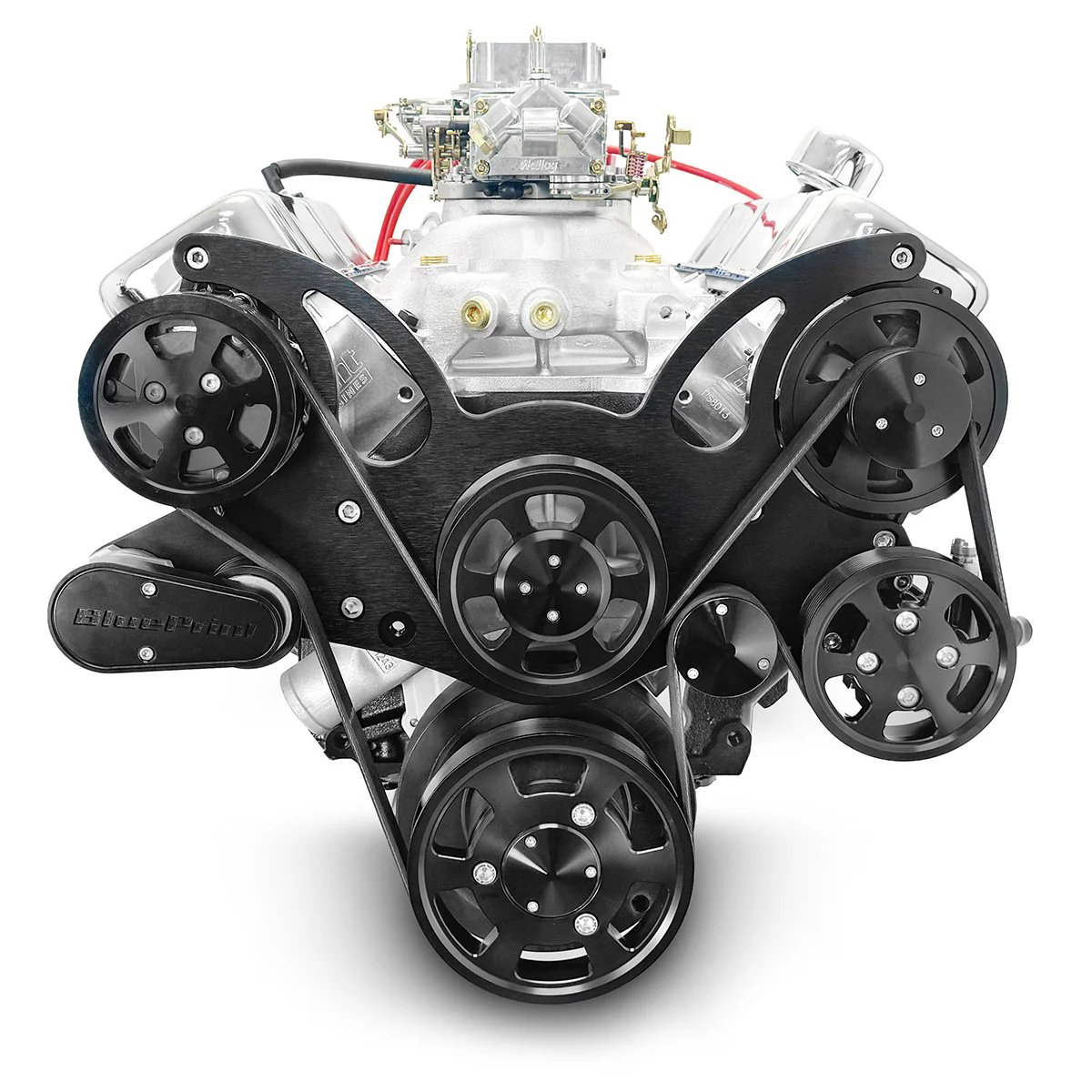 GM Big Block Compatible 454 c.i. Engine - 460 Horsepower - Deluxe Dressed with Black Pulley Kit - Carbureted - Image 3