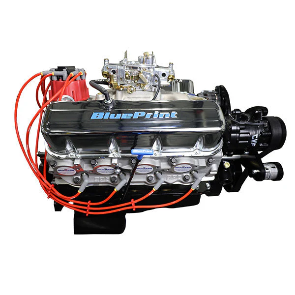 GM Big Block Compatible 496 c.i. Engine - 600 Horsepower - Deluxe Dressed with Black Pulley Kit - Carbureted - Image 3