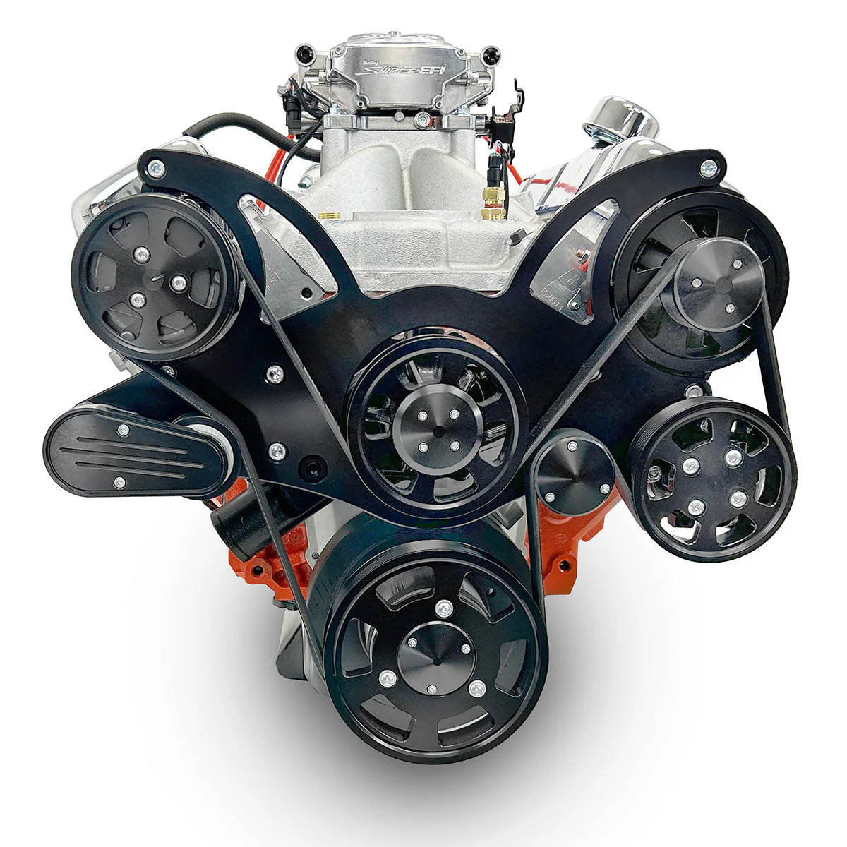 GM Big Block Compatible 502 c.i. ProSeries Engine - 621 Horsepower - Deluxe Dressed with Black Pulley Kit - Fuel Injected - Image 3