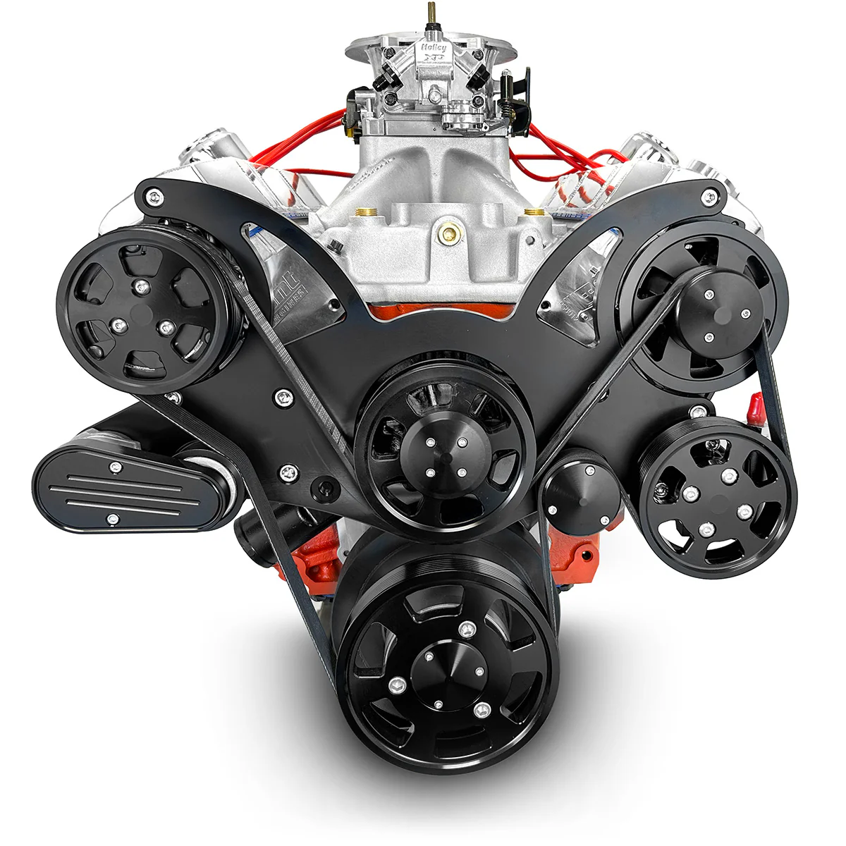 GM Big Block Compatible 598 c.i. ProSeries Engine - 741 Horsepower - Deluxe Dressed with Black Pulley Kit - Carbureted - Image 3