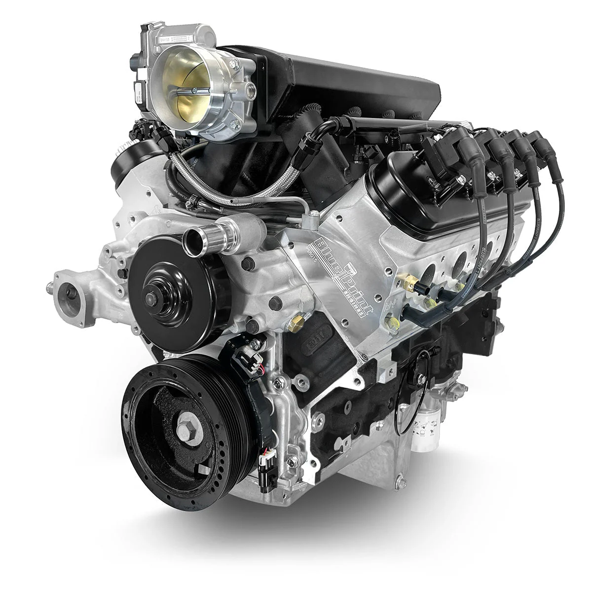 GM LS Compatible 376 c.i. ProSeries Engine - 525 HP - Deluxe Dressed with Engine Controller and Polished Pulley Kit - Fuel Injected - Image 3