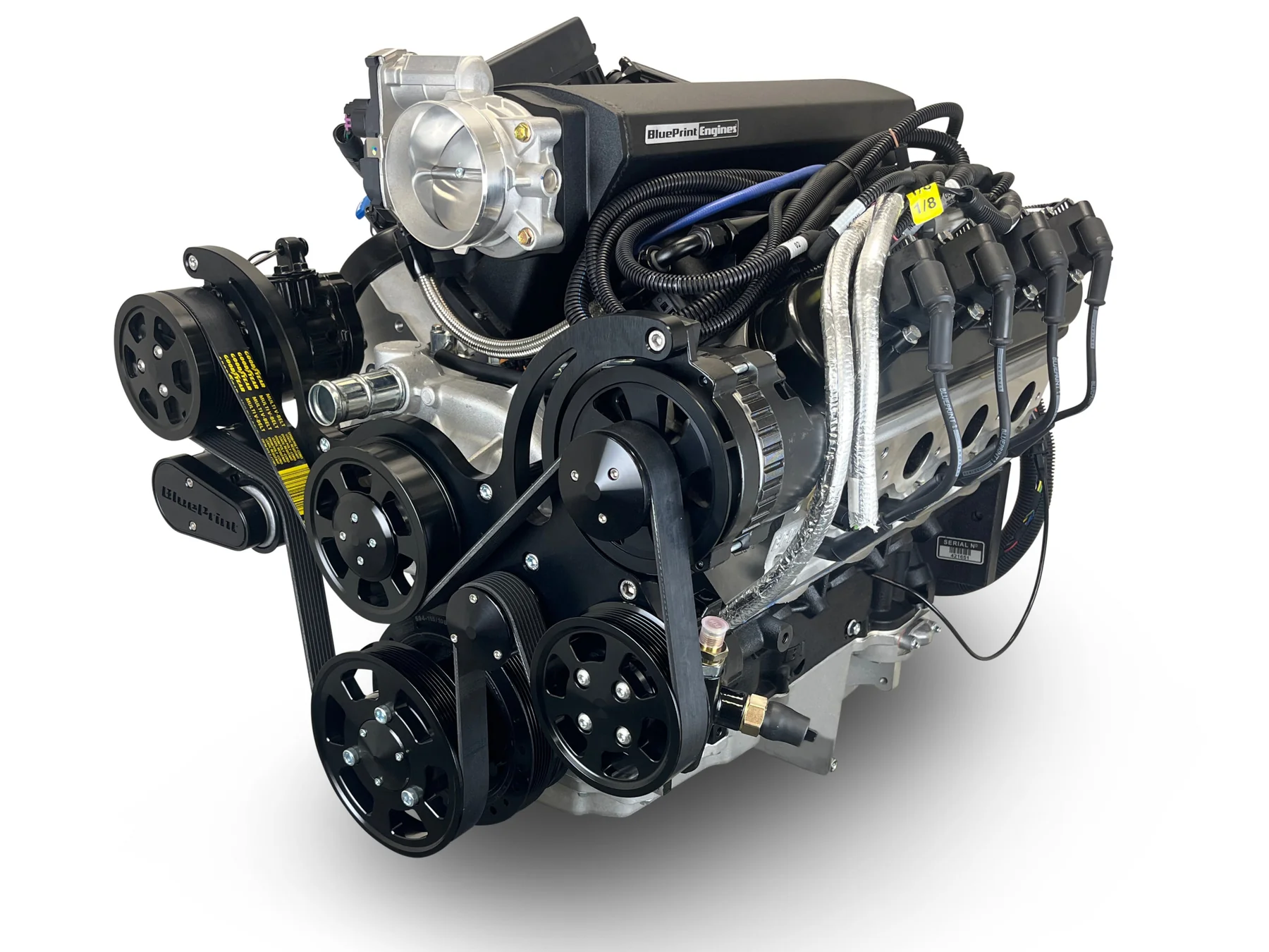 GM LS Compatible 427 c.i. ProSeries Engine - 600 HP - Deluxe Dressed with Controller and Polished Pulley Kit - Fuel Injected