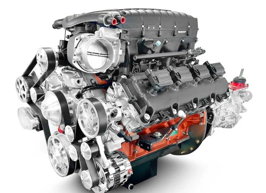Chrysler Hemi Compatible 426 c.i. Engine and 4L80E Automatic Transmission - 872 HP - Standard Edition Builder Series with Black Pulley Kit - Supercharged