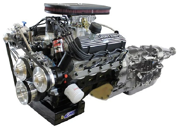 Ford Small Block Compatible 347 c.i. Engine and 4R70W Automatic Transmission - 415 Horsepower - Mustang Edition Builder Series with Polished Pulley Kit - Fuel Injected